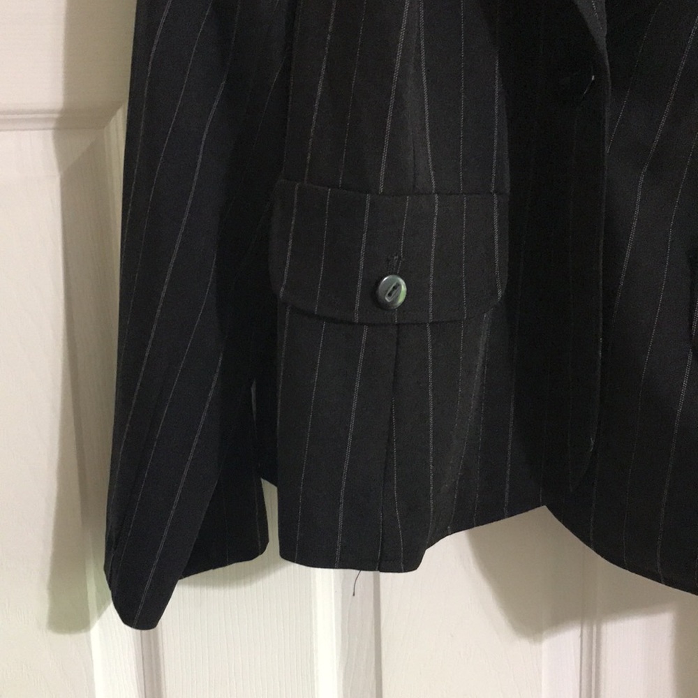 Studio 1940 Black & Silver Striped Work Blazer - Picture 2 of 7